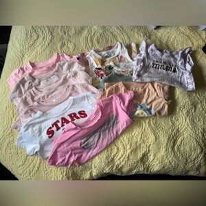 Garanimals 18 months Kids Short Sleeve Tees - Pink, White, and Peach